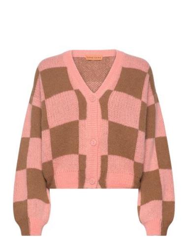 Sgamara, 2098 Alpaca Knit Tops Knitwear Cardigans Pink STINE GOYA