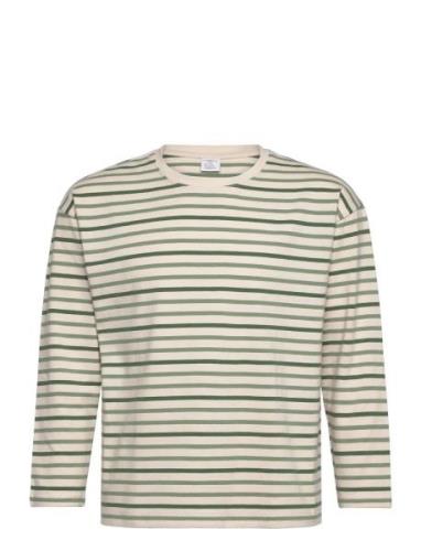 Top Ls Essentials Stripe Tops T-shirts Long-sleeved T-shirts Green Lin...