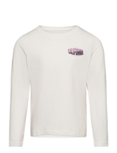 Nkfvix Ls Top Tops T-shirts Long-sleeved T-shirts Cream Name It