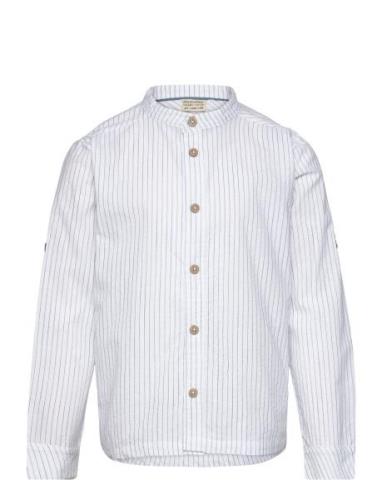 Shirt Ls Y/D Tops Shirts Long-sleeved Shirts White Minymo