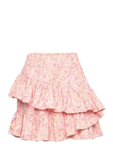 Skirt Aop Dresses & Skirts Skirts Short Skirts Pink Minymo