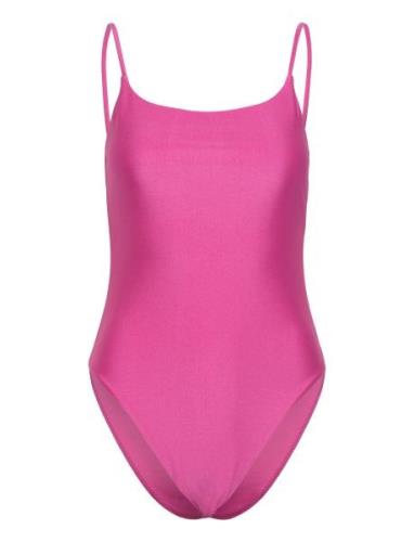 Nineties Swimsuit Baddräkt Badkläder Pink Gina Tricot