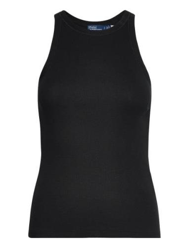 Ribbed Cotton Tank Top Tops T-shirts & Tops Sleeveless Black Polo Ralp...