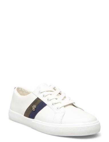 Janson Ii Leather & Suede Sneaker Låga Sneakers White Lauren Ralph Lau...