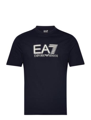 T-Shirt Tops T-shirts Short-sleeved Navy EA7