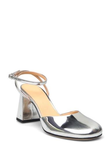 Harlow Pump Sandal Med Klack Silver DEAR FRANCES