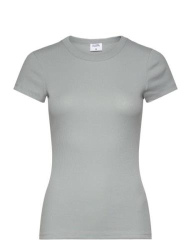 Fine Rib Tee Designers T-shirts & Tops Short-sleeved Grey Filippa K