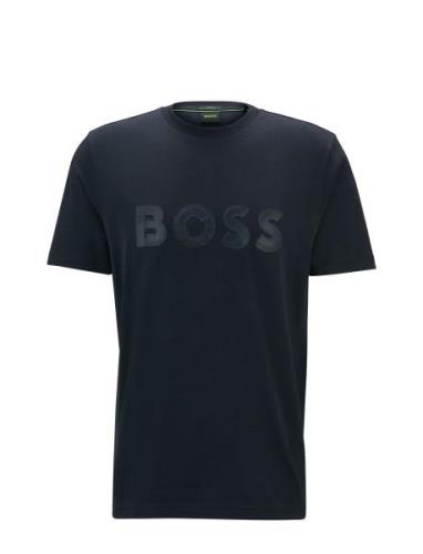 Tee Jagged 1 Tops T-shirts Short-sleeved Navy BOSS