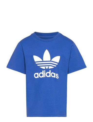 Trefoil Tee Tops T-shirts Short-sleeved Blue Adidas Originals