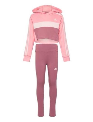 Jg 3S Tib Fl Ts Sets Sweatsuits Pink Adidas Sportswear