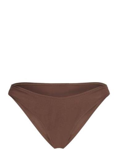 Gina Tricot High Leg Bikini Brief Brun