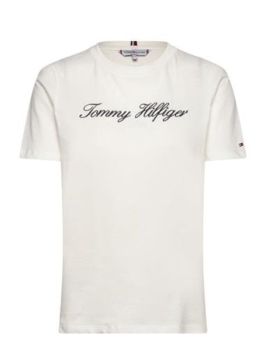 Tommy Hilfiger Nos Script Regular C-Nk Ss Vit