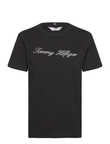 Tommy Hilfiger Nos Script Regular C-Nk Ss Svart