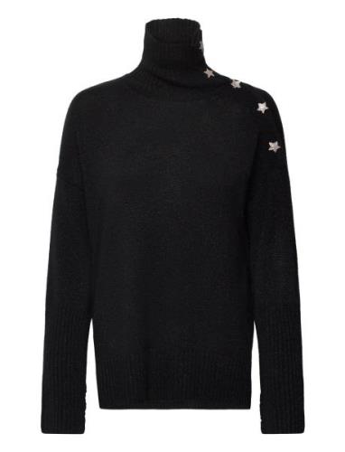 Alma Ws Bijoux Tops Knitwear Turtleneck Black Zadig & Voltaire