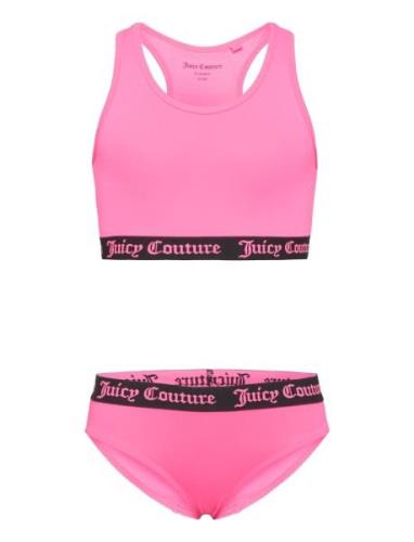 Juicy Logo Elastic Swimset Bikini Pink Juicy Couture