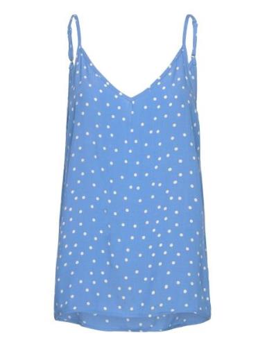 Vianell Top Sl Tops T-shirts & Tops Sleeveless Blue Lollys Laundry