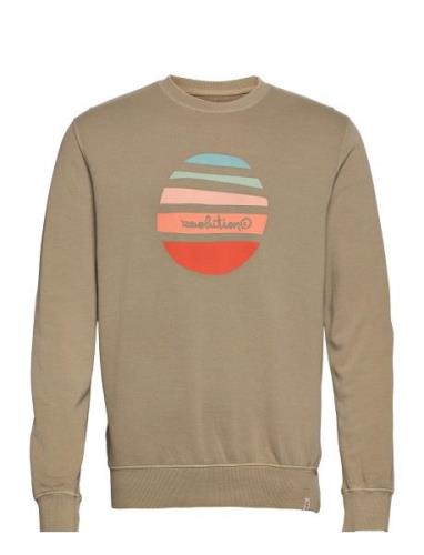 Crewneck Tops Sweat-shirts & Hoodies Sweat-shirts Beige Revolution