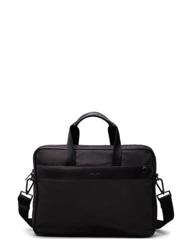 Ck Est. Nylon Laptop Bag W/Case Datorväska Väska Black Calvin Klein