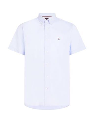 Flex Poplin Rf Shirt S/S Tops Shirts Short-sleeved Blue Tommy Hilfiger