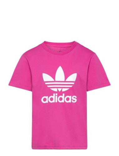Trefoil Tee Tops T-shirts Short-sleeved Pink Adidas Originals