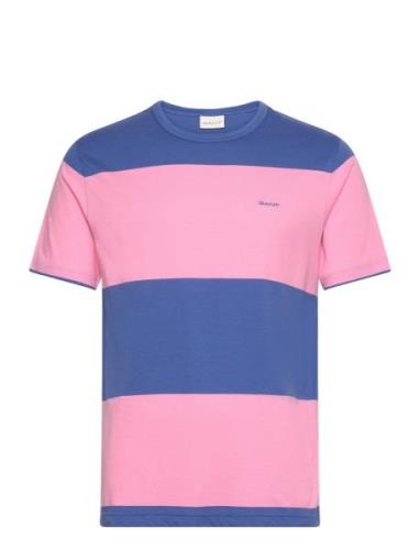 Bar Stripe Ss T-Shirt Tops T-shirts Short-sleeved Pink GANT