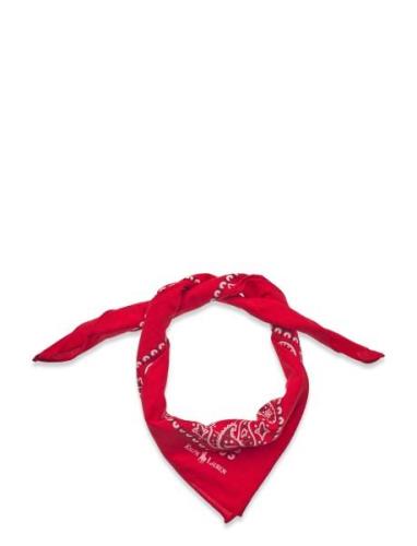 Paisley Cotton Bandanna Accessories Scarves Lightweight Scarves Red Po...