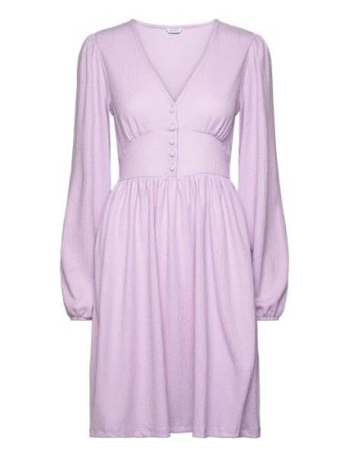 Lova Short Dress Knälång Klänning Purple Bubbleroom