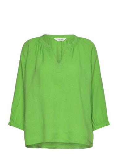 Hikmapw Bl Tops Blouses Long-sleeved Green Part Two