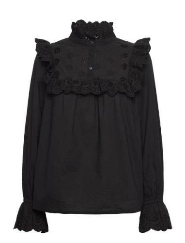 Nileapw Sh Tops Blouses Long-sleeved Black Part Two