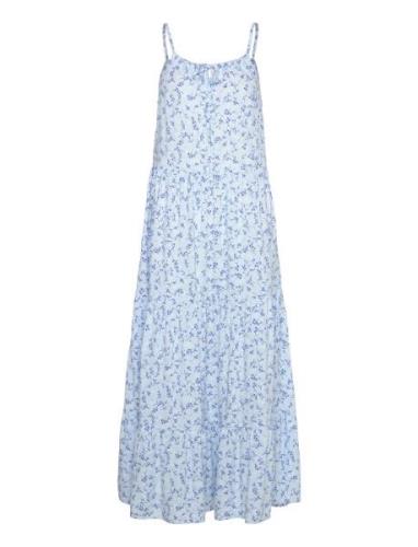 Magdalen Viscose Strap Dress Maxiklänning Festklänning Blue Bubbleroom