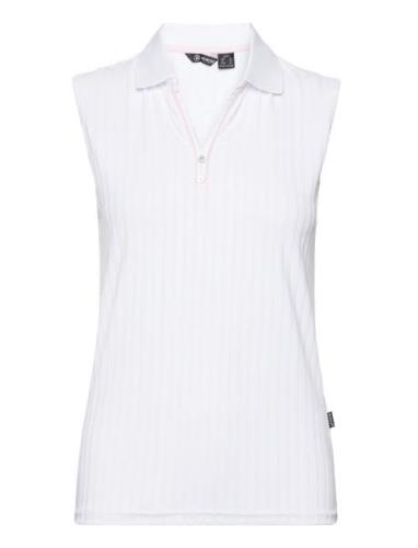 Lds Pebble Sleeveless Tops T-shirts & Tops Polos White Abacus