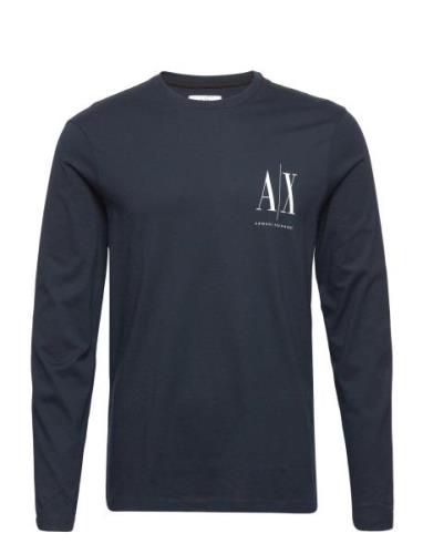 T-Shirt Tops T-shirts Long-sleeved Navy Armani Exchange