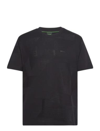 Tee Jagged 3 Tops T-shirts Short-sleeved Black BOSS