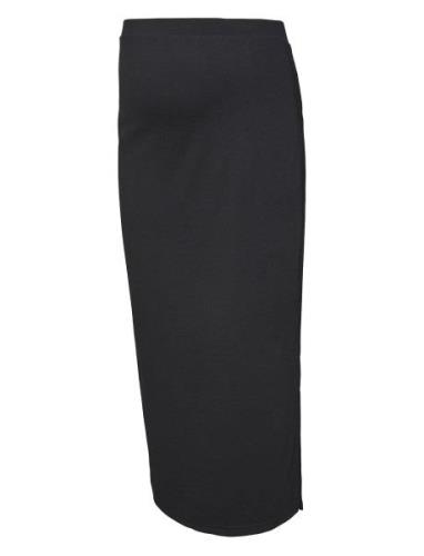 Mllif Jrs Midi Skirt Hw A. Knälång Kjol Black Mamalicious