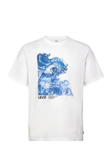 Ss Relaxed Fit Tee Wave Aop Hl Tops T-shirts Short-sleeved White LEVI´...