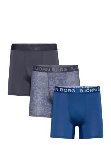 Performance Boxer 3P Boxerkalsonger Blue Björn Borg