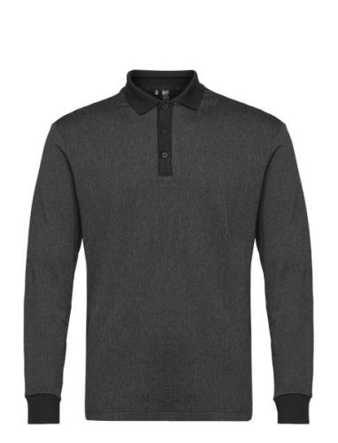 Ls Htr Polo Tops Polos Long-sleeved Black Adidas Golf