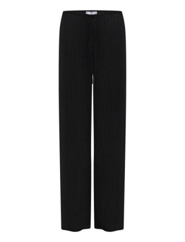 Straight Knitted Trousers Bottoms Trousers Straight Leg Black Mango