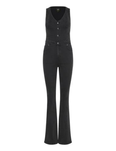 Foreverfit Flare Jumpsuit Bottoms Jumpsuits Black Lee Jeans