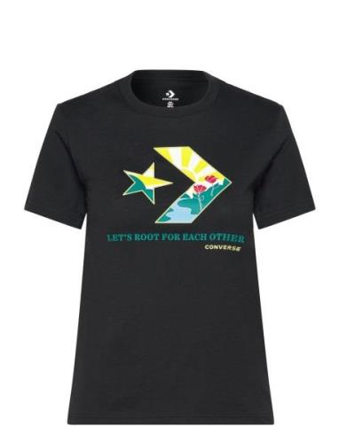 Star Chevron Infill Tee Sport T-shirts & Tops Short-sleeved Black Conv...