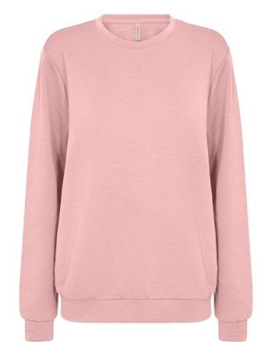 Sc-Banu Tops Sweat-shirts & Hoodies Sweat-shirts Pink Soyaconcept