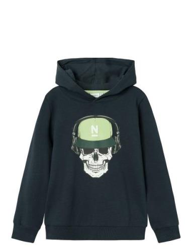 Nkmlagunas Ls Sweat Wh Unb Tops Sweat-shirts & Hoodies Hoodies Green N...