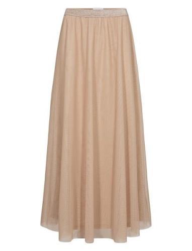 Nuea Maxi Skirt Lång Kjol Beige Nümph