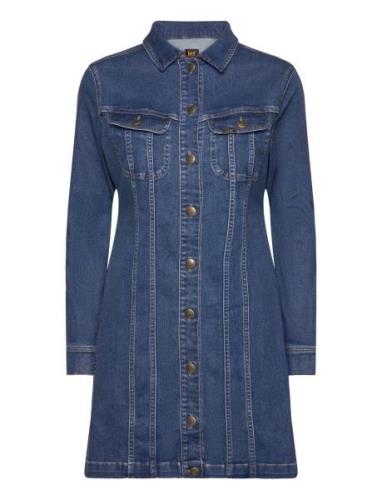 Foreverfit Rider Dress Kort Klänning Blue Lee Jeans