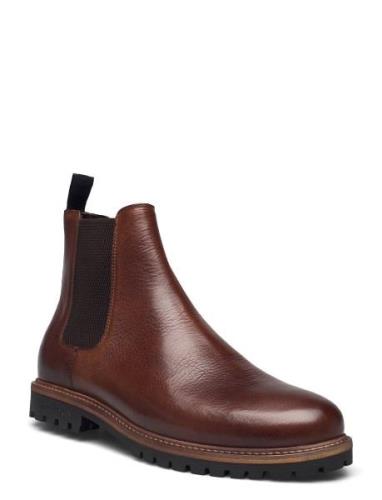 Troy Chelsea Boot Stövletter Chelsea Boot Brown Les Deux