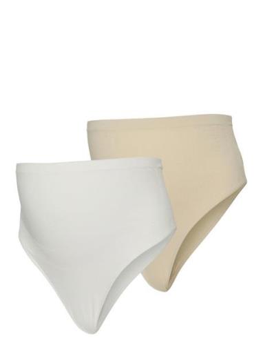 Mlheal Cotton G-String 2-P A. Noos Stringtrosa Underkläder White Mamal...