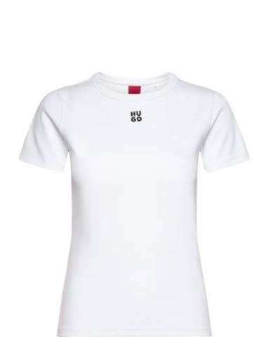 Deloris Tops T-shirts & Tops Short-sleeved White HUGO