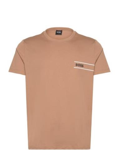 Tshirtrn 24 Tops T-shirts Short-sleeved Beige BOSS