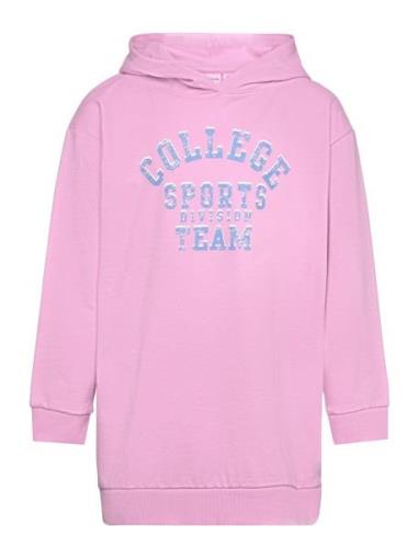 Name It Nkfvalona Ls Long Boxy Sweat Wh Unb Rosa