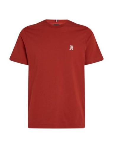 Monogram Imd Tee Tops T-shirts Short-sleeved Red Tommy Hilfiger